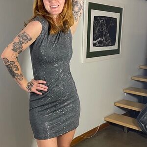 Rebecca Taylor Sparkle Knit Dress size small in Grey